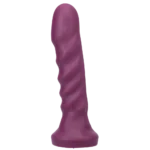 Tantus | Echo Soft Ribbed Vibrating Dildo - Currant