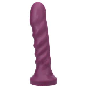 Tantus | Echo Soft Ribbed Vibrating Dildo - Currant
