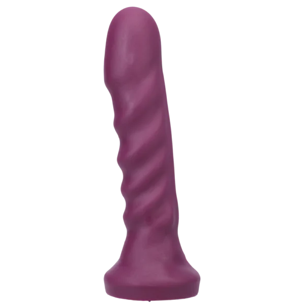 Tantus | Echo Soft Ribbed Vibrating Dildo - Currant