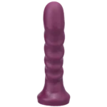 Tantus | Echo Soft Ribbed Vibrating Dildo - Currant