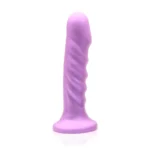 Tantus Echo Soft Ribbed Vibrating Dildo - Lavender