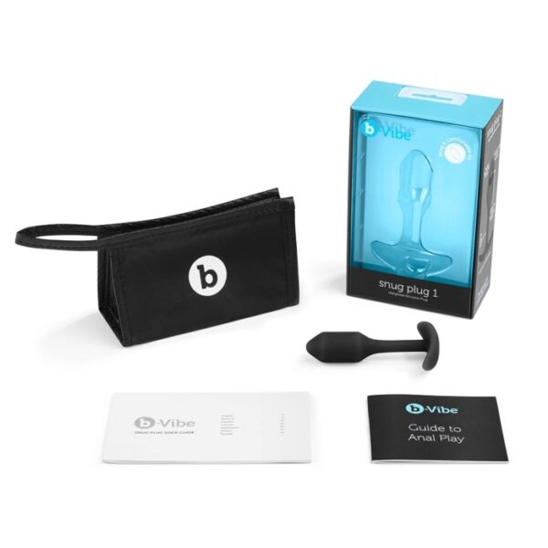 b-Vibe Snug Plug 1 Small Weighted Butt Plug - Black