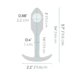 b-Vibe Snug Plug 1 Small Weighted Butt Plug Dimensions