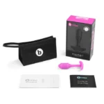 b-Vibe Snug Plug 1 Small Weighted Butt Plug - Fuchsia