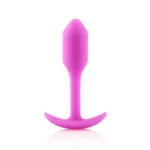 b-Vibe Snug Plug 1 Small Weighted Butt Plug - Fuchsia