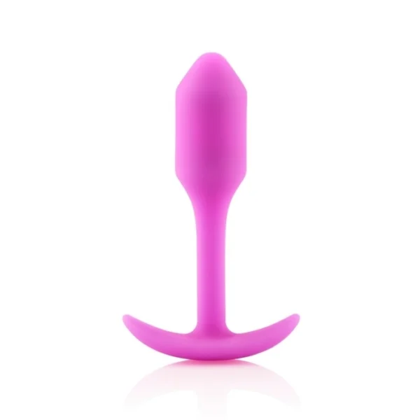 b-Vibe Snug Plug 1 Small Weighted Butt Plug - Fuchsia