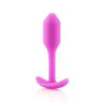 b-Vibe Snug Plug 1 Small Weighted Butt Plug - Fuchsia