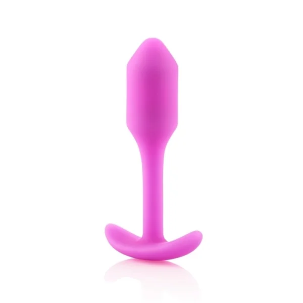b-Vibe Snug Plug 1 Small Weighted Butt Plug - Fuchsia