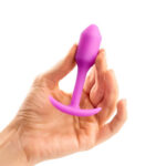 b-Vibe Snug Plug 1 Small Weighted Butt Plug - Fuchsia