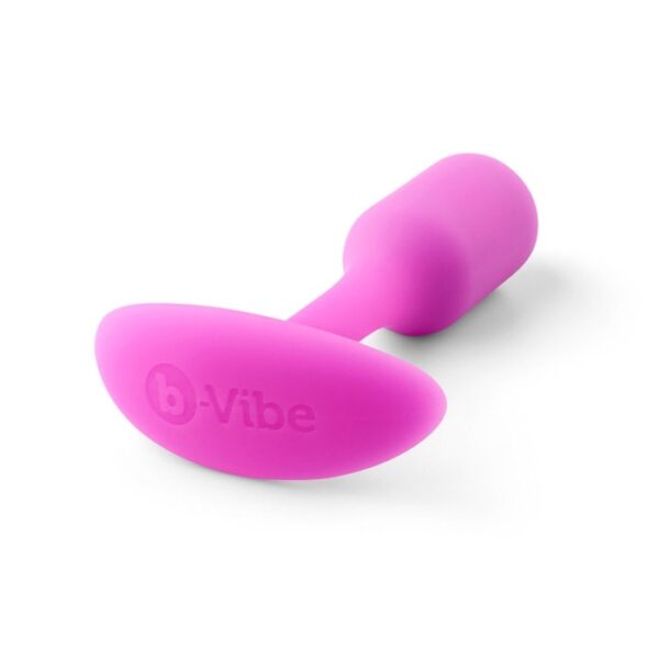 b-Vibe Snug Plug 1 Small Weighted Butt Plug - Fuchsia