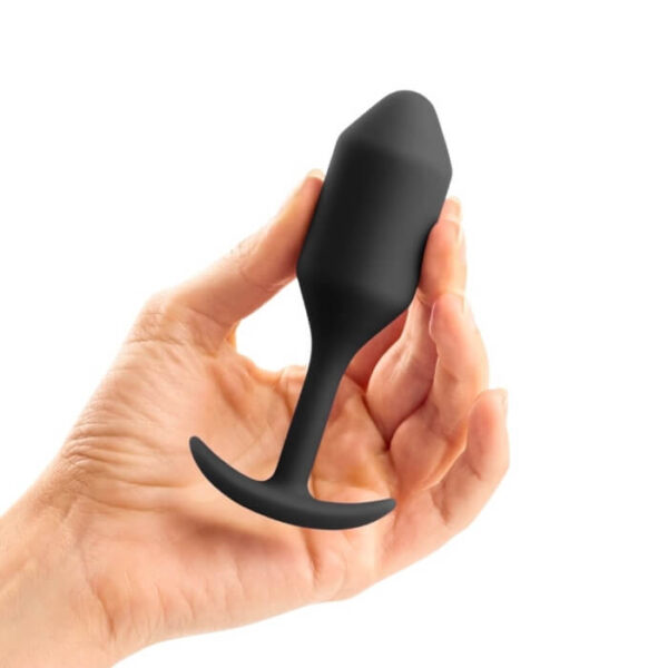 b-Vibe Snug Plug 2 Medium Weighted Butt Plug - Black