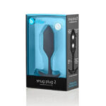 b-Vibe Snug Plug 2 Medium Weighted Butt Plug - Black