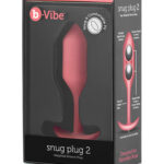 b-Vibe Snug Plug 2 Medium Weighted Butt Plug - Coral
