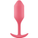 b-Vibe Snug Plug 2 Medium Weighted Butt Plug - Coral