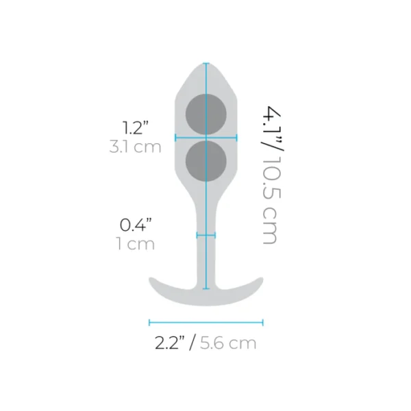 b-Vibe Snug Plug 2 Weighted Butt Plug Dimensions