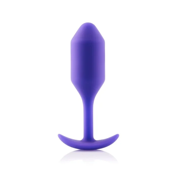 b-Vibe Snug Plug 2 Medium Weighted Butt Plug - Purple