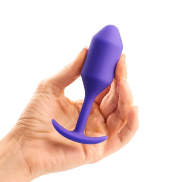 b-Vibe Snug Plug 2 Medium Weighted Butt Plug - Purple