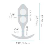 b-Vibe Snug Plug 3 Weighted Butt Plug Dimensions