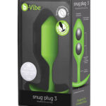 b-Vibe Snug Plug 3 Large Weighted Butt Plug - Lime