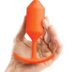 b-Vibe Snug Plug 3 Large Weighted Butt Plug - Orange