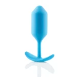 b-Vibe Snug Plug 3 Large Weighted Butt Plug - Teal Blue