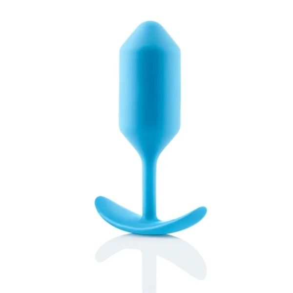 b-Vibe Snug Plug 3 Large Weighted Butt Plug - Teal Blue