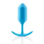 b-Vibe Snug Plug 3 Large Weighted Butt Plug - Teal Blue