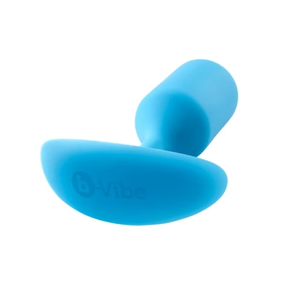 b-Vibe Snug Plug 3 Large Weighted Butt Plug - Teal Blue