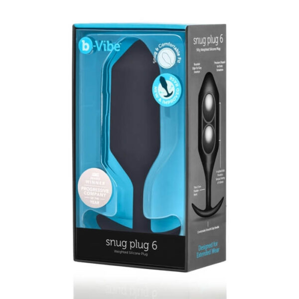 b-Vibe Snug Plug 6 XXXL Weighted Butt Plug - Black