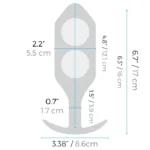 b-Vibe Snug Plug 6 XXXL Weighted Butt Plug Dimensions