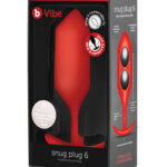 b-Vibe Snug Plug 6 XXXL Weighted Butt Plug - Red