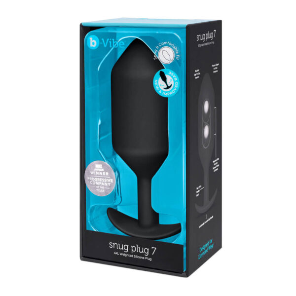 b-Vibe Snug Plug 7 XXXXL Weighted Butt Plug - Black
