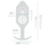b-Vibe Snug Plug 7 XXXXL Weighted Butt Plug Dimensions