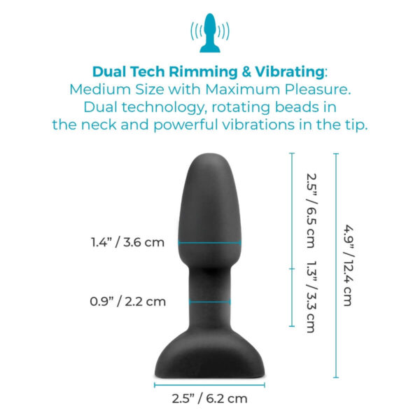 b-vibe Rimming Anal Plug Petite - Black