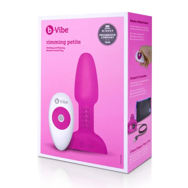 b-vibe Rimming Anal Plug Petite - Fuchsia