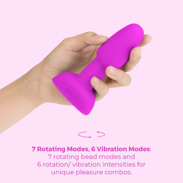 b-vibe Rimming Anal Plug Petite - Fuchsia
