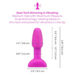 b-vibe Rimming Anal Plug Petite - Fuchsia