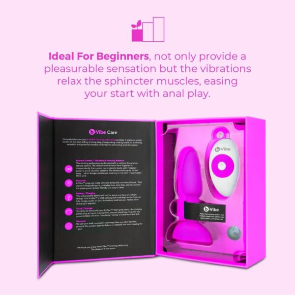 b-vibe Rimming Anal Plug Petite - Fuchsia
