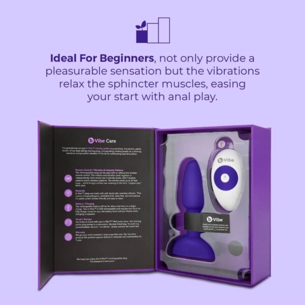 b-vibe Rimming Anal Plug Petite - Purple