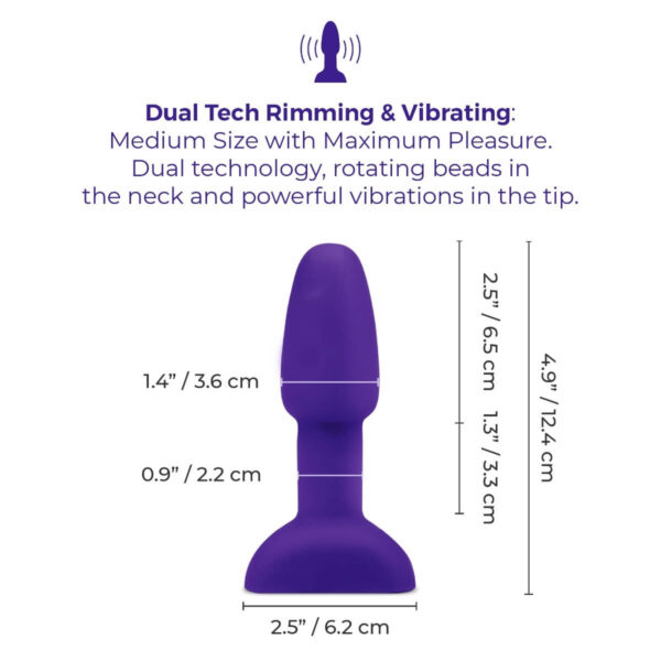 b-vibe Rimming Anal Plug Petite - Purple