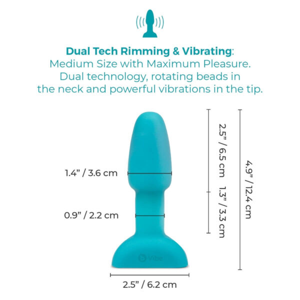 b-vibe Rimming Anal Plug Petite - Teal