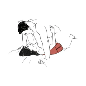 Ways to Use the Liberator Heart Wedge Sex Pillow - The Seashell position