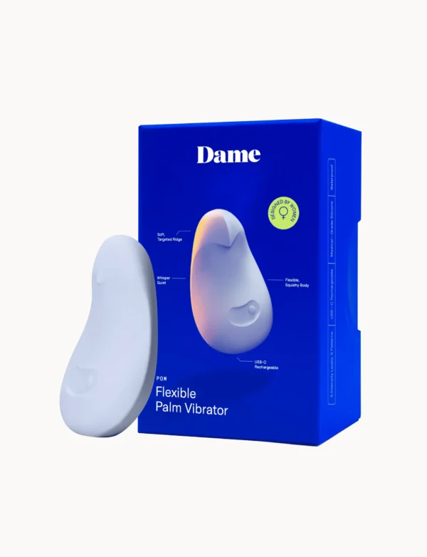 Dame | Pom Palm Vibe Flexible Clitoral Vibrator - Ice