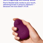 Dame | Pom Palm Vibe Flexible Clitoral Vibrator - Plum