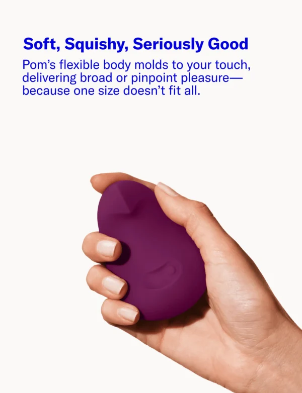 Dame | Pom Palm Vibe Flexible Clitoral Vibrator - Plum