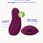 Dame | Pom Palm Vibe Flexible Clitoral Vibrator - Plum