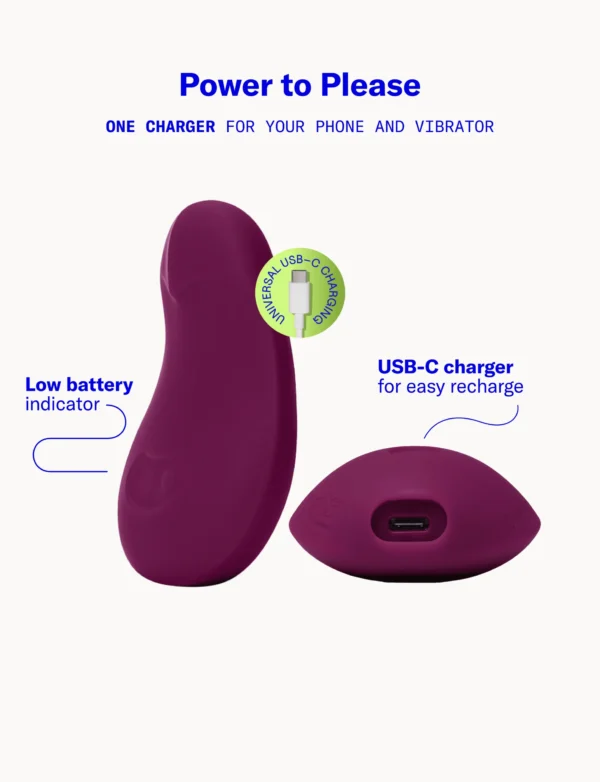 Dame | Pom Palm Vibe Flexible Clitoral Vibrator - Plum
