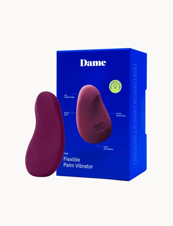 Dame | Pom Palm Vibe Flexible Clitoral Vibrator - Plum