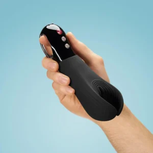 Fun Factory Manta Vibrating Penis Stroker - Black