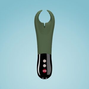 Fun Factory Manta Vibrating Penis Stroker - Moss Green